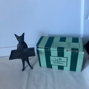 Bombay Company Brass Anthropomorphic 7” Fox Card Holder Figurine In Box